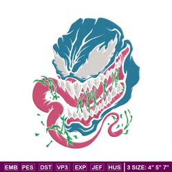 Venom face Embroidery Design, Venom Embroidery, Embroidery File, Anime Embroidery, Anime shirt, Digital download