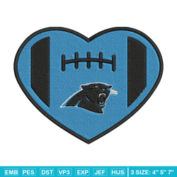 Carolina Panthers Heart embroidery design, Panthers embroidery, NFL embroidery, sport embroidery, embroidery design. (3)