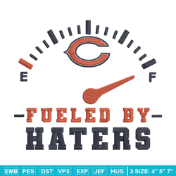 fueled by haters chicago bears embroidery design, bears embroidery, nfl embroidery, sport embroidery, embroidery design.