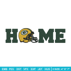 Green Bay Packers Home embroidery design, Green Bay Packers embroidery, NFL embroidery, logo sport embroidery.