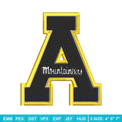 Appalachian State logo embroidery design, NCAA embroidery,Sport embroidery,Logo sport embroidery,Embroidery design