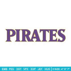 Carolina Pirates logo embroidery design, NCAA embroidery, Embroidery design, Logo sport embroidery, Sport embroidery.