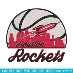 Houston Rockets logo embroidery design,NBA embroidery, Sport embroidery, Embroidery design, Logo sport embroidery.