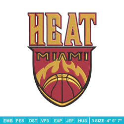 Miami Heat logo embroidery design, NBA embroidery,Sport embroidery, Embroidery design,Logo sport embroidery.
