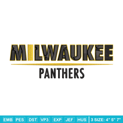 Milwaukee Panthers logo embroidery design, NCAA embroidery, Embroidery design,Logo sport embroidery,Sport embroidery