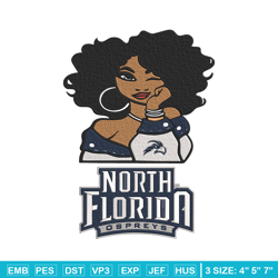 North Florida Ospreys girl embroidery design, NCAA embroidery, Embroidery design, Logo sport embroidery,Sport embroidery