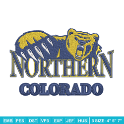 Northern Colorado logo embroidery design, College embroidery,Sport embroidery, logo sport embroidery, Embroidery design