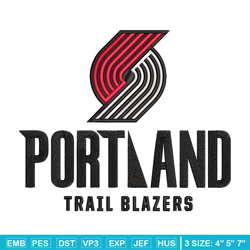 Portland Trail Blazers logo embroidery design,NBA embroidery,Sport embroidery, Embroidery design,Logo sport embroidery