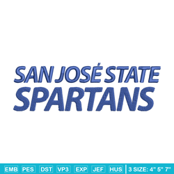 San Jose State Logo embroidery design,NCAA embroidery,Sport embroidery,Logo sport embroidery,Embroidery design