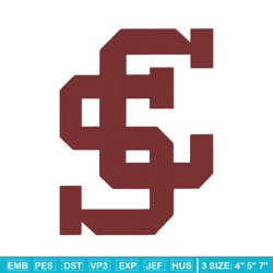 Santa Clara University logo embroidery design,NCAA embroidery,Sport embroidery,logo sport embroidery,Embroidery design
