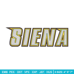 Siena College logo embroidery design, NCAA embroidery, Sport embroidery, Logo sport embroidery,Embroidery design