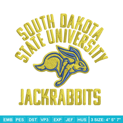 South Dakota State logo embroidery design, NCAA embroidery, Embroidery design, Logo sport embroidery, Sport embroidery.
