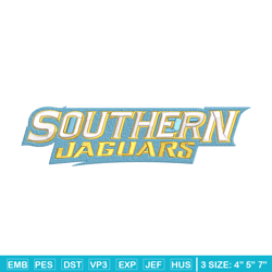Southern Jaguars logo embroidery design, NCAA embroidery, Embroidery design,Logo sport embroidery,Sport embroidery