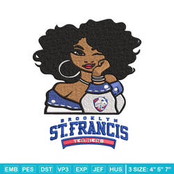 St Francis Brooklyn girl embroidery design, NCAA embroidery, Embroidery design, Logo sport embroidery, Sport embroidery
