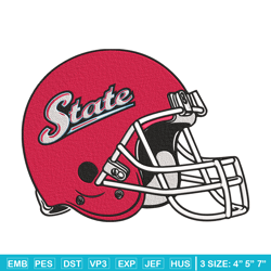 State helmet embroidery design, NCAA embroidery, Embroidery design, Logo sport embroidery, Sport embroidery
