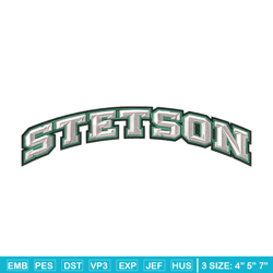 Stetson Hatters logo embroidery design, NCAA embroidery, Embroidery design,Logo sport embroidery,Sport embroidery