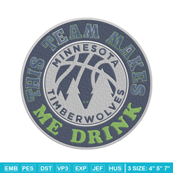 Timberwolves basketball embroidery design, NBA embroidery, Sport embroidery, Embroidery design, Logo sport embroidery.