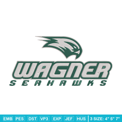 Wagner Seahawks logo embroidery design, Sport embroidery, logo sport embroidery, Embroidery design,NCAA embroidery