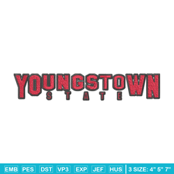 Youngstown State logo embroidery design, Logo embroidery, Sport embroidery, logo sport embroidery, Embroidery design