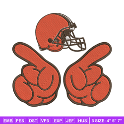 Foam Finger Cleveland Browns embroidery design, Browns embroidery, NFL embroidery, sport embroidery, embroidery design.