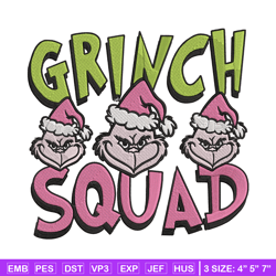 Grinch squad Embroidery Design, Grinch Embroidery, Embroidery File, Chrismas Embroidery, Anime shirt, Digital download.