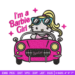 I'm a barbie girl Embroidery design, Barbie logo Embroidery, logo design, Embroidery File, logo shirt, Digital download.