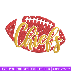 Kansas City Chiefs Ball embroidery design, Kansas City Chiefs embroidery, NFL embroidery, logo sport embroidery.