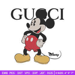 Mickey x gucci Embroidery Design, Mickey Embroidery, Embroidery File, Gucci Embroidery, Anime shirt, Digital download.