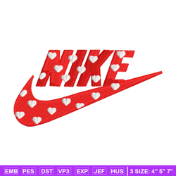 Nike red heart embroidery design, Nike embroidery, Nike design, Embroidery shirt, Embroidery file, Digital download