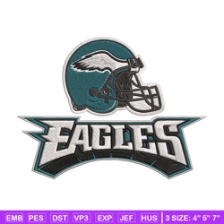 Philadelphia Eagles Helmet embroidery design, Eagles embroidery, NFL embroidery, sport embroidery, embroidery design.