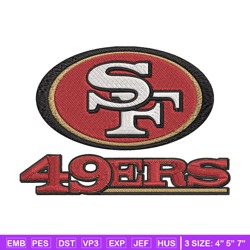 San Francisco 49ers embroidery design, 49ers embroidery, NFL embroidery, logo sport embroidery, embroidery design.