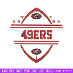 San Francisco 49ers embroidery design, 49ers embroidery, NFL embroidery, sport embroidery, embroidery design.