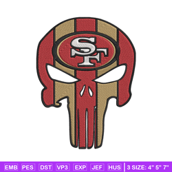 Skull San Francisco 49ers embroidery design, 49ers embroidery, NFL embroidery, sport embroidery, embroidery design.