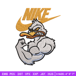 Strong Duck Stock Illustration Nike Embroidery design, cartoon Embroidery, Nike design, logo shirt, Instant download.