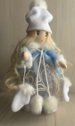 soft toy doll interior doll handmade doll soft doll fabric doll fairy tale doll winter princess
