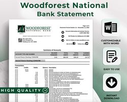 Wood Forest Bank Editable Bank Template