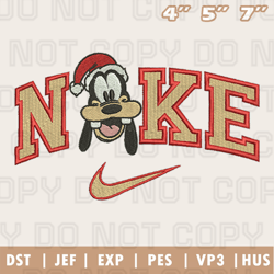 nike goofy santa hat embroidery machine design, christmas embroidery design, instant download