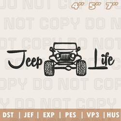 Jeep Life Embroidery Machine Design, Nike Embroidery Design, Instant Download