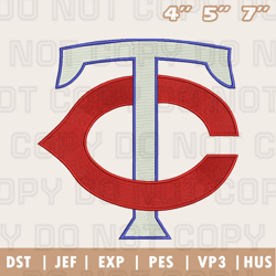 Minnesota Twins Embroidery Machine Design, MLB Embroidery Design, Instant Download