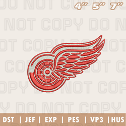 Detroit Red Wings Embroidery Machine Design, NHL Embroidery Design, Instant Download