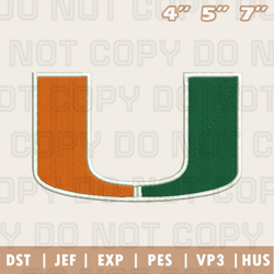 Miami Hurricanes Embroidery Machine Design, NFL Embroidery Design, Instant Download