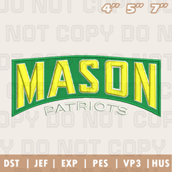 George Mason Patriots Embroidery Machine Design, NFL Embroidery Design, Instant Download