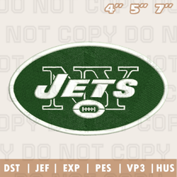New York Jets Embroidery Machine Design, NFL Embroidery Design, Instant Download