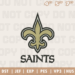 New Orleans Saints Embroidery Machine Design, NFL Embroidery Design, Instant Download