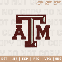 Texas A&M Aggies Embroidery Machine Design, NFL Embroidery Design, Instant Download