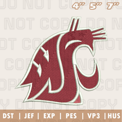 Washington State Cougars Embroidery Machine Design, NFL Embroidery Design, Instant Download