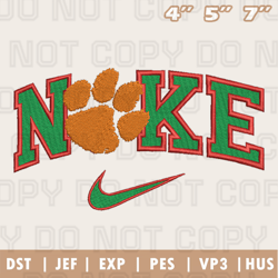 Nike x Clemson Tigers Embroidery Machine Design, NFL Embroidery Design, Instant Download