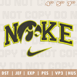 Nike x Iowa Hawkeyes Embroidery Machine Design, NFL Embroidery Design, Instant Download