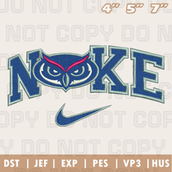 Nike Florida Atlantic Owls Embroidery Machine Design, NFL Embroidery Design, Instant Download