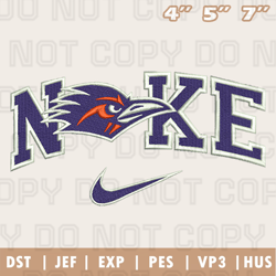 Nike UTSA Roadrunners Embroidery Machine Design, NFL Embroidery Design, Instant Download